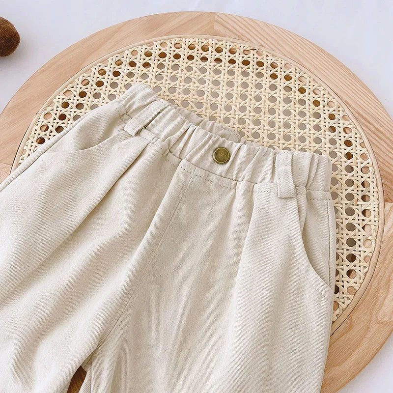 2025 Herfst Unisex Kinder Casual Broek voor 1-6T Dunne Effen Kleur Jongens Broek Kinderen Jongens Losse Broeken