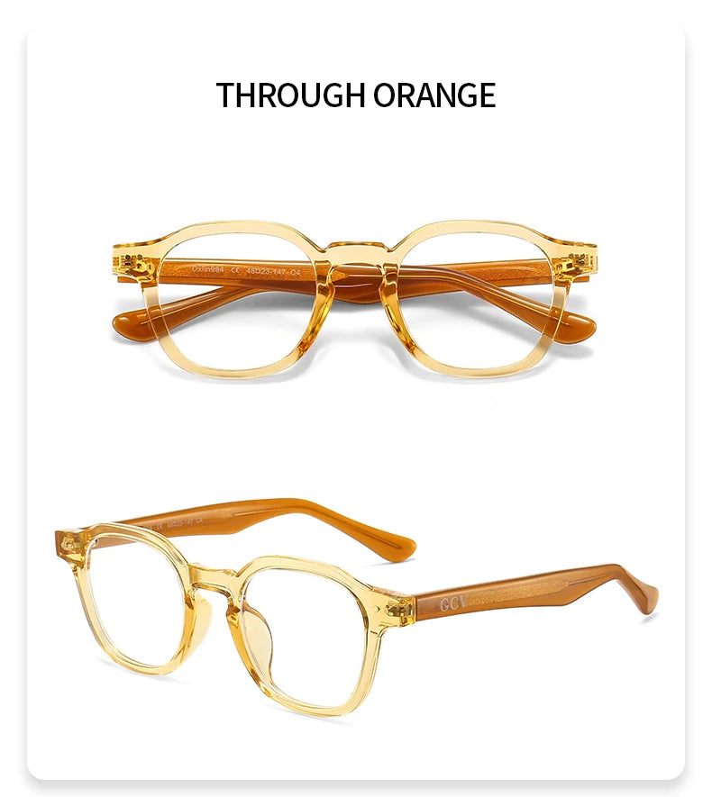 Unisex Acetate Blue Light Blocking Glasses round Transparent Eyeglass Frame Computer Goggles for Men Women Blue Blocking Glasses 2022