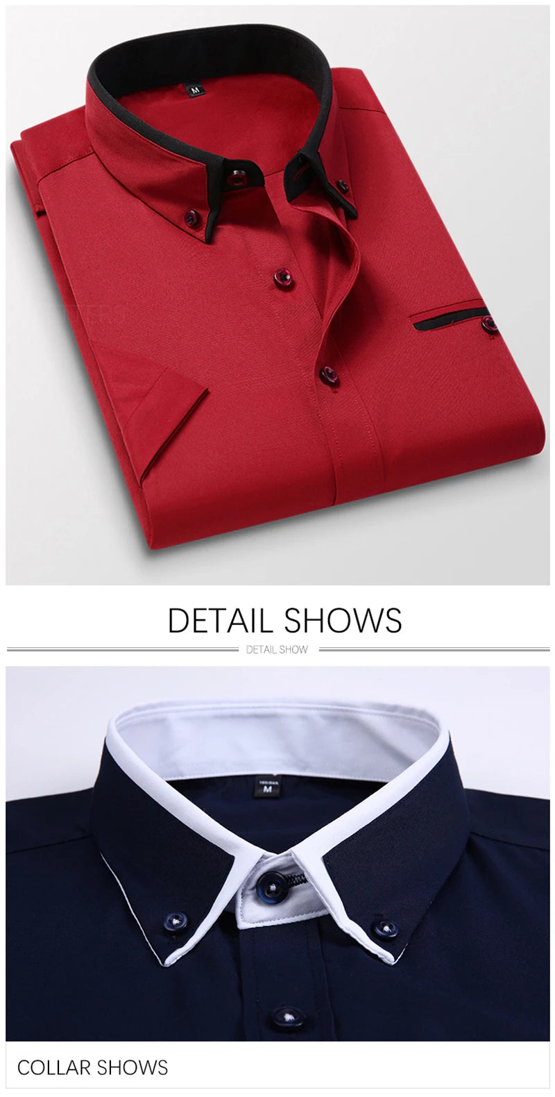 Zomer Business Overhemd Heren Korte Mouwen Overhemd Met Knopen Kraag Casual Overhemden Herenkleding Plus Size 5XL