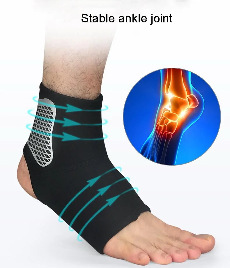 1 stuks neopreen sport enkelbrace voor mannen en vrouwen, compressie vaste Jiont enkelondersteuningsbeschermer, sok om pijn te verlichten, wandelen, sportschool