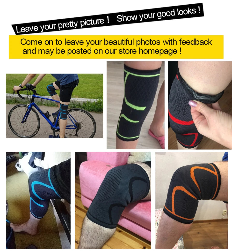 1 STUKS Fitness Hardlopen Fietsen Knie Ondersteuning Braces Elastische Nylon Sport Compressie Kniebeschermer Mouw voor Basketbal Volleybal