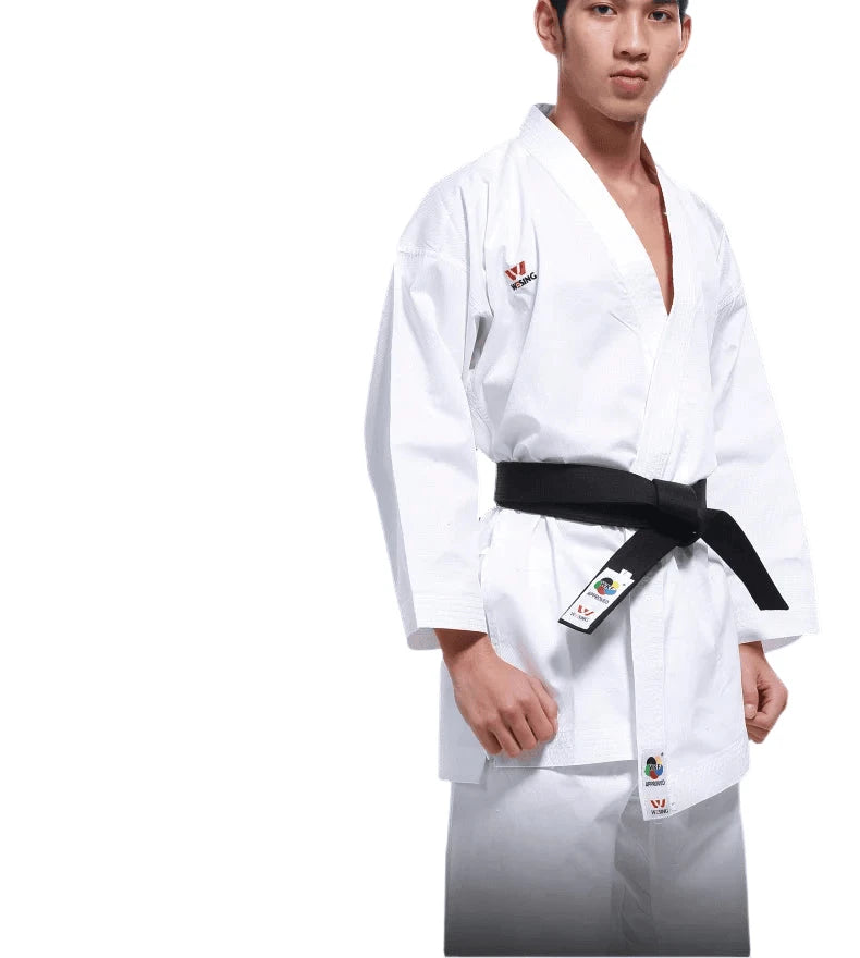 WESING WKF Approved Karate Gi Uniform – Kumite & Kata Training Suit for Adults & Kids Competition Karate Uniform