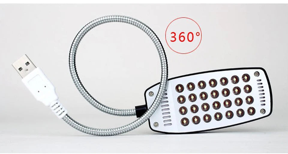 28 leds Book Reading Lamp Flexible USB Night Light for Laptop Notebook Computer Desktop No Flicker Eyesight Protection Light