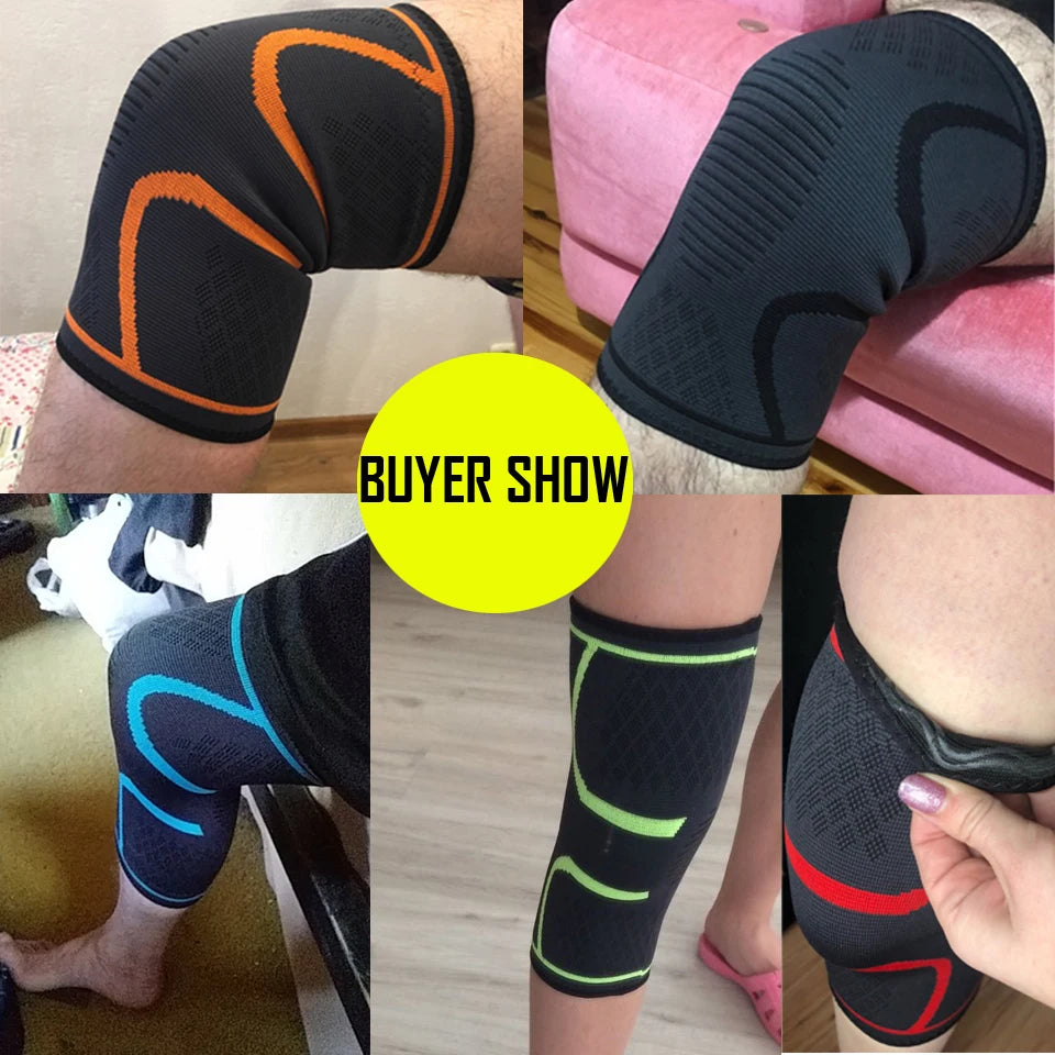 1 STUKS Fitness Hardlopen Fietsen Knie Ondersteuning Braces Elastische Nylon Sport Compressie Kniebeschermer Mouw voor Basketbal Volleybal