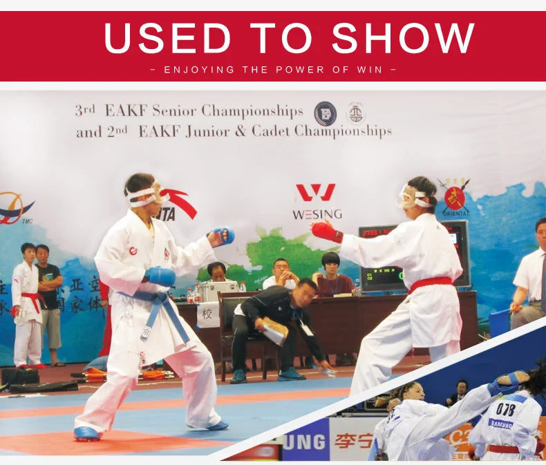 WESING WKF Approved Karate Gi Uniform – Kumite & Kata Training Suit for Adults & Kids Competition Karate Uniform