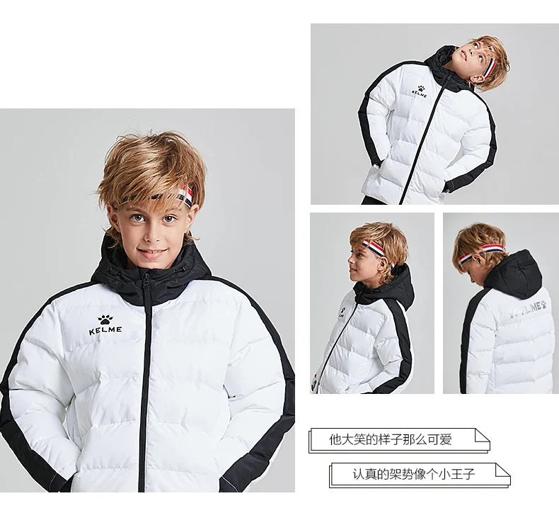 Kids Cotton Clothing Winter Long Jacket Sports Hooded Outwear Baby Children Windproof  Warm Outdoor Cotton Coat 3883405