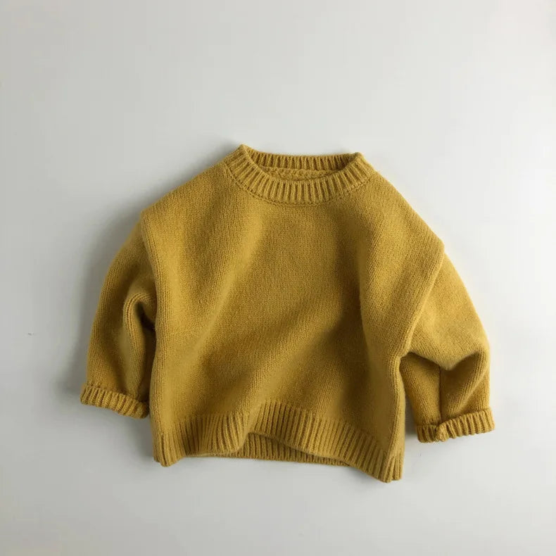 Kids Sweaters Boys Clothes Brief Girls Pullover Knitwear Warm Outfit For Children 3-6Y