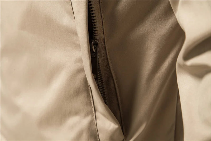 Solid Colour Bomber Jacket Men's Casual Slim Fit Baseball Jackets Autumn Fashion High Quality Jackets for Men