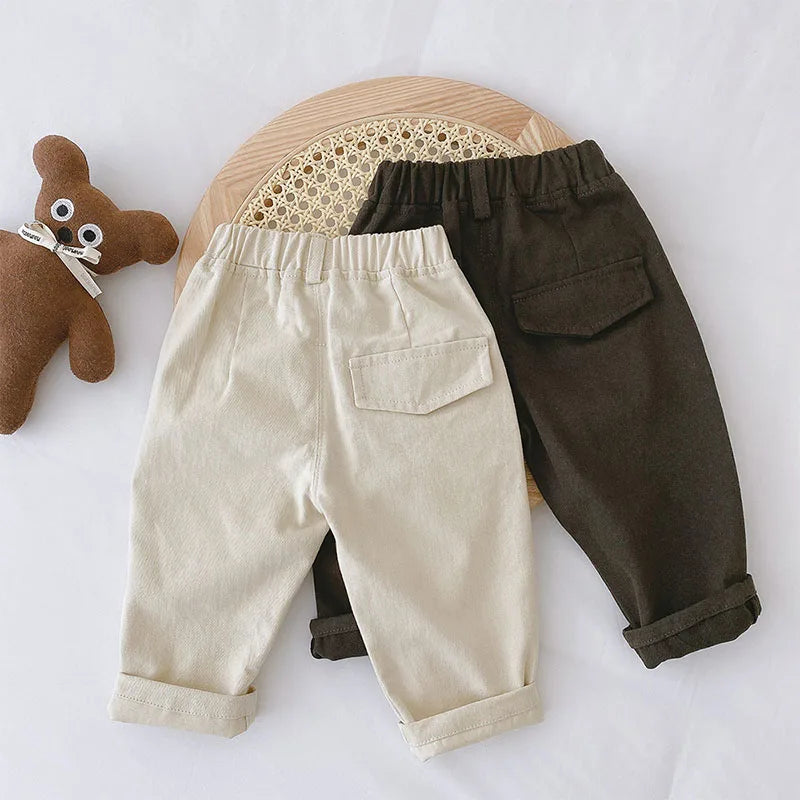 2025 Herfst Unisex Kinder Casual Broek voor 1-6T Dunne Effen Kleur Jongens Broek Kinderen Jongens Losse Broeken