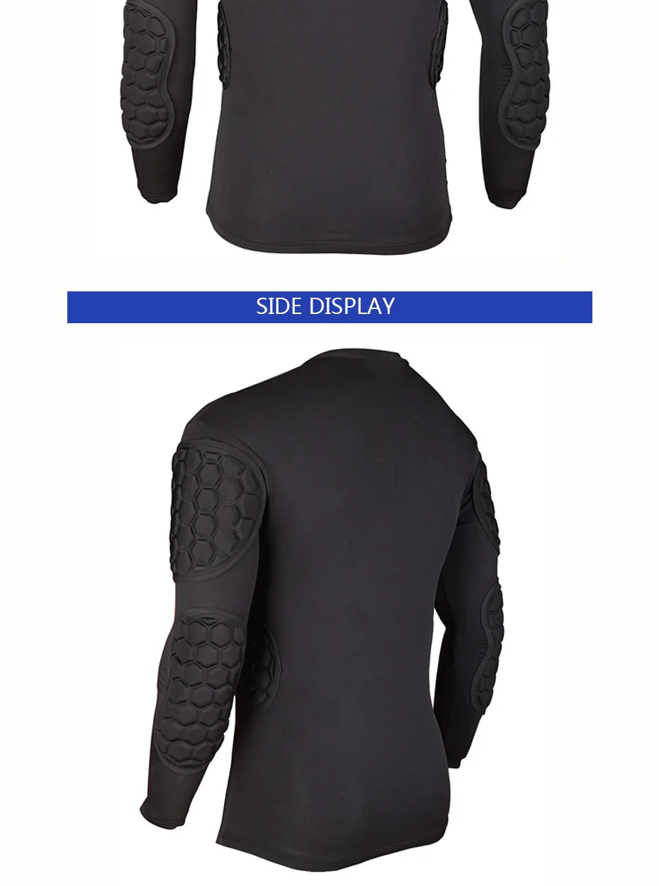 Professional goalkeeper armor uniforms football goalkeeper jerseys thicken EVA sponge elbow goalkeeper sports uniforms