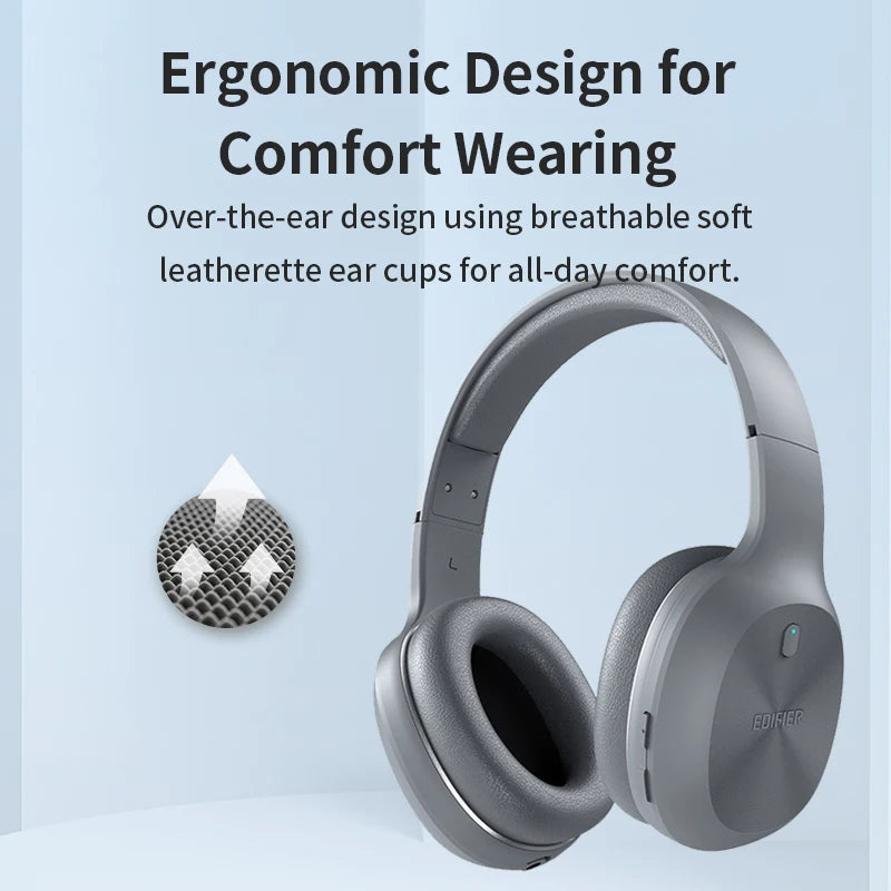 Edifier W600BT Wireless Headphone Bluetooth 5.1 Headset, 30H playback, Clear Voice Microphone, Lightweight, Ergonomic Design