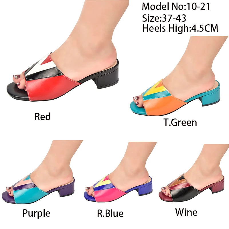 Fashion Shoes for Women Sandals Wedding Shoes Bride Pumps Women Shoes Mixed Color Low Heels Plus Size Ladies Shoe and Sandals