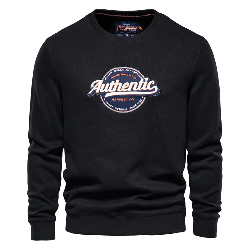 Plus Velvet Printed Sweatshirts Men's Streetwear Solid Colour Pullovers Hoodies Autumn Winter Sweatshirt for Men