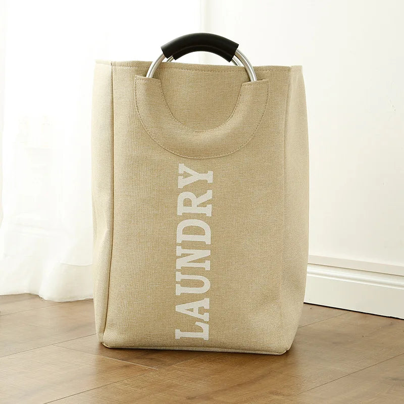 Portable Folding Laundry Basket Big Capacity Handle Waterproof Large Linen Storage Basket Kids Toys Dirty Clothing Orgnizer Bin