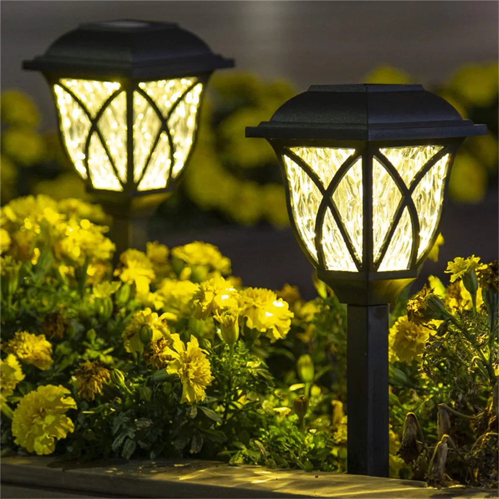 2 stuks Solar Led-verlichting voor buiten, waterdicht, plug-in in de grond, gazonlampen, padverlichting, tuin, patio, tuindecoratie