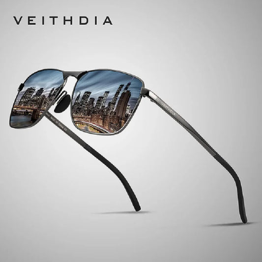 Men's Vintage Sports Sunglasses Polarized UV400 Lens Outdoor Eyewear Rectangle Frame Male Sun Glasses for Women