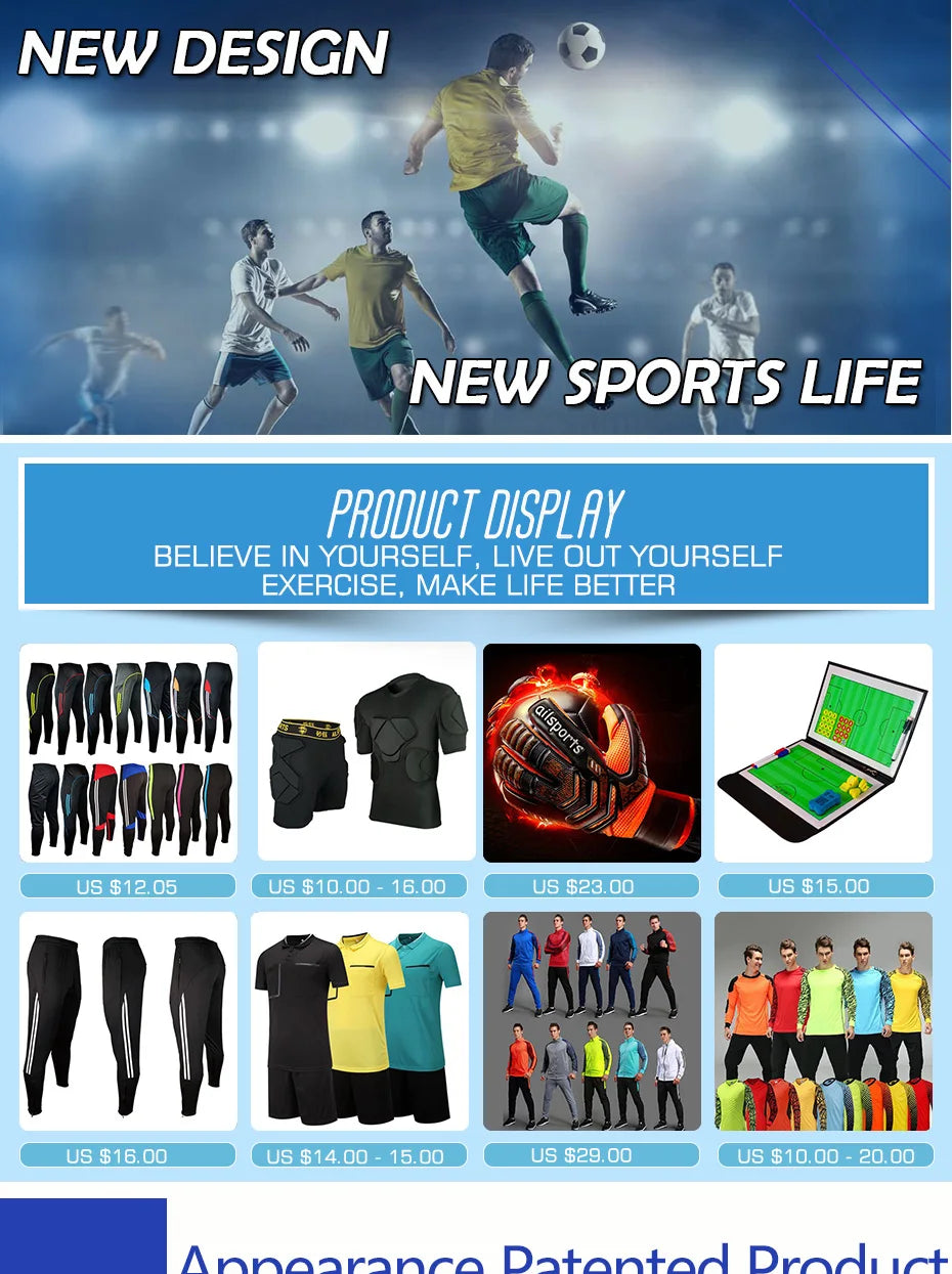 Professional goalkeeper armor uniforms football goalkeeper jerseys thicken EVA sponge elbow goalkeeper sports uniforms