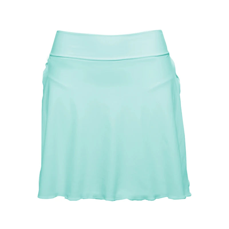 Shiny Satin Glossy Women's High Waist Stretch Workout Fitness Volleyball Shorts Running Double Layer Open Crotch Sports swimwear