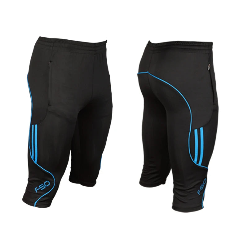 Men 3/4 Shorts New Soccer Pants Slim Sports Jogging Pants Men Training Running Trousers Football Male 3/4 Soccer Training Pants