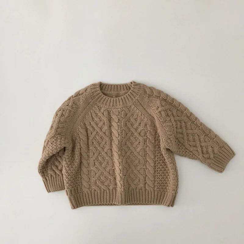 Kids Clothes Boys Sweater O Neck Classic Girls Pullover 1-7Y Unisex