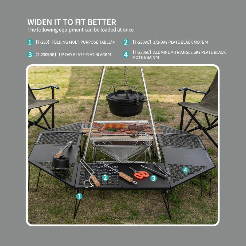 Portable Folding Net Table Storage Bag Multifunctional Camping Outdoor Picnic BBQ Foldable Desk Tablecloth Tote Bag