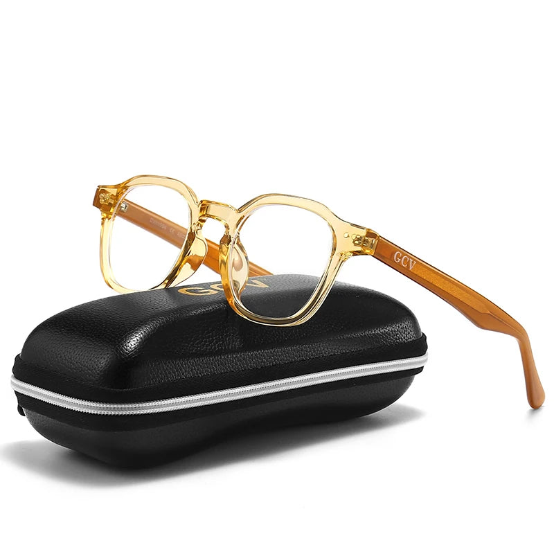 Unisex Acetate Blue Light Blocking Glasses round Transparent Eyeglass Frame Computer Goggles for Men Women Blue Blocking Glasses 2022