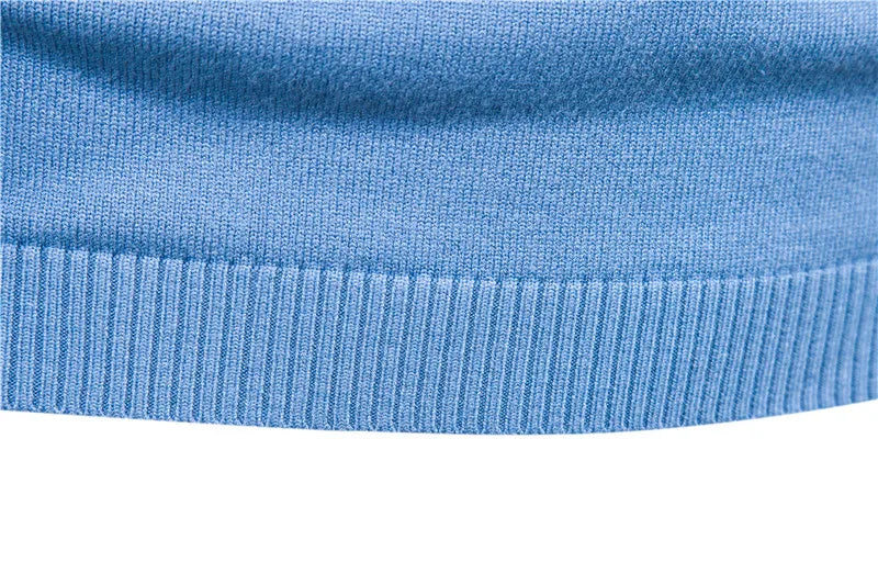Winter Men's Turtleneck Sweater Casual Solid Colour Warm Pullover High Quality Slim Neck Long Sleeve Sweater For Men