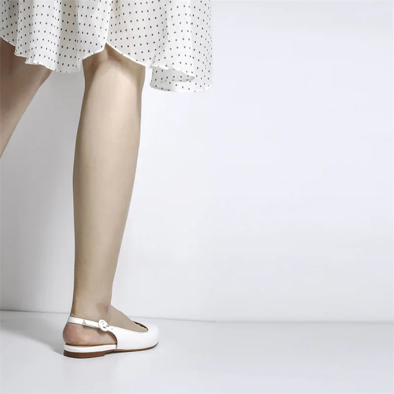Women Pointed Toe Flats Pumps Solid Patent Leather Shallow Ankle Buckle Shoes Comfortable Office Large Size Autumn