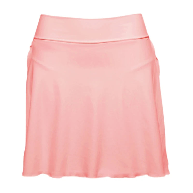 Shiny Satin Glossy Women's High Waist Stretch Workout Fitness Volleyball Shorts Running Double Layer Open Crotch Sports swimwear