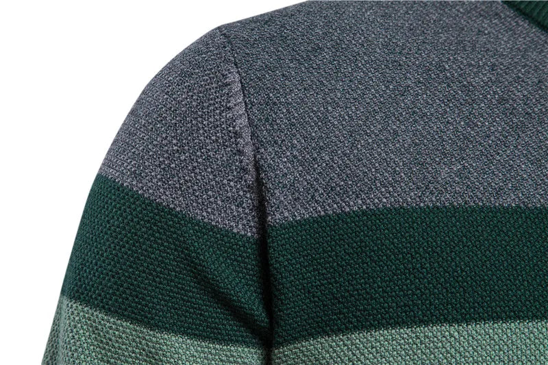 Men's Spliced Cotton Sweater Casual O-neck High Quality Pullover Knitted Sweaters Male New Winter Brand
