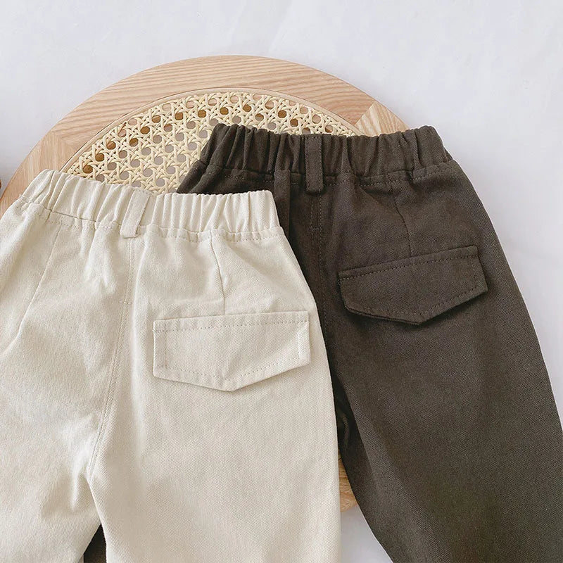 2025 Herfst Unisex Kinder Casual Broek voor 1-6T Dunne Effen Kleur Jongens Broek Kinderen Jongens Losse Broeken