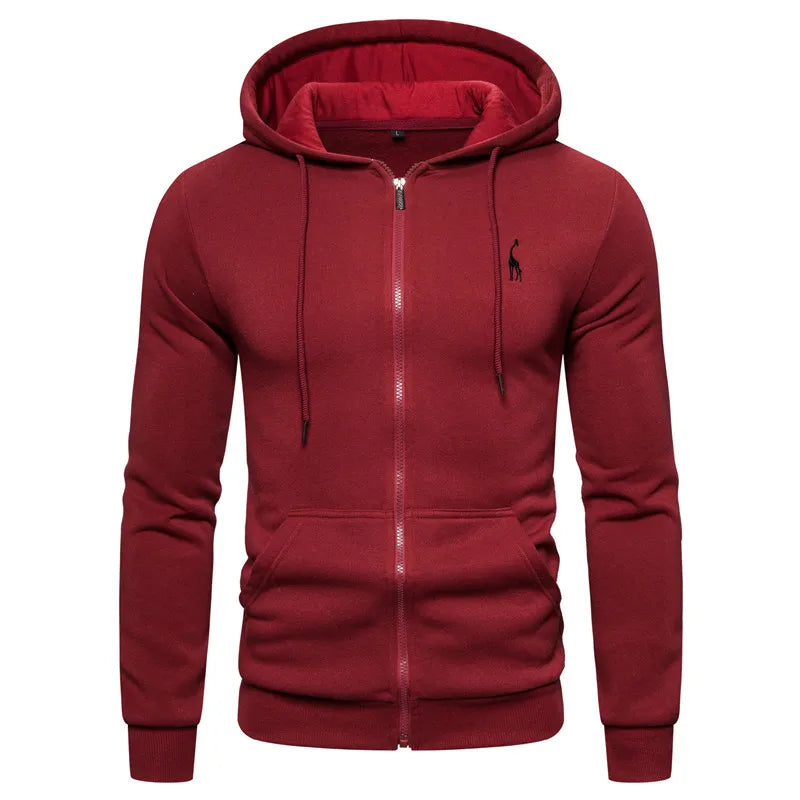2021 neue Herbst Winter Baumwolle Hoodied Herren Sweatshirts Solide Hoody Fleece Dicken Hoodies Männer Sportswear Zipper Sweatshirts Männer
