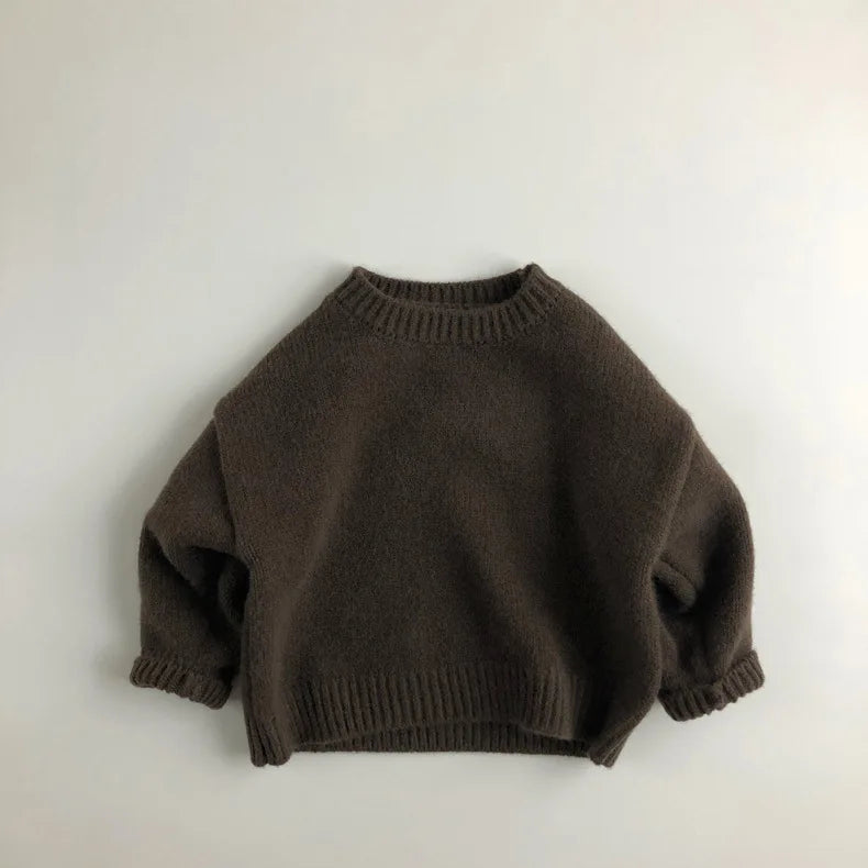 Kids Sweaters Boys Clothes Brief Girls Pullover Knitwear Warm Outfit For Children 3-6Y