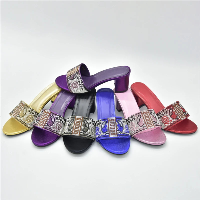 2025 Nigerian Women Designer Party Pumps Luxury Shoes Comfy Platform Sandal Elegant High Heels for Ladies