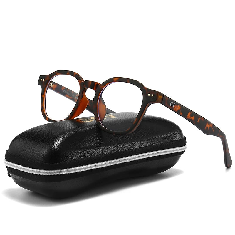 Unisex Acetate Blue Light Blocking Glasses round Transparent Eyeglass Frame Computer Goggles for Men Women Blue Blocking Glasses 2022