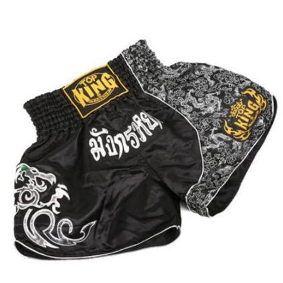 Men’s MMA Fight Shorts – Tiger Print Muay Thai, Kickboxing & Grappling Training Shorts for Boxing & Sanda