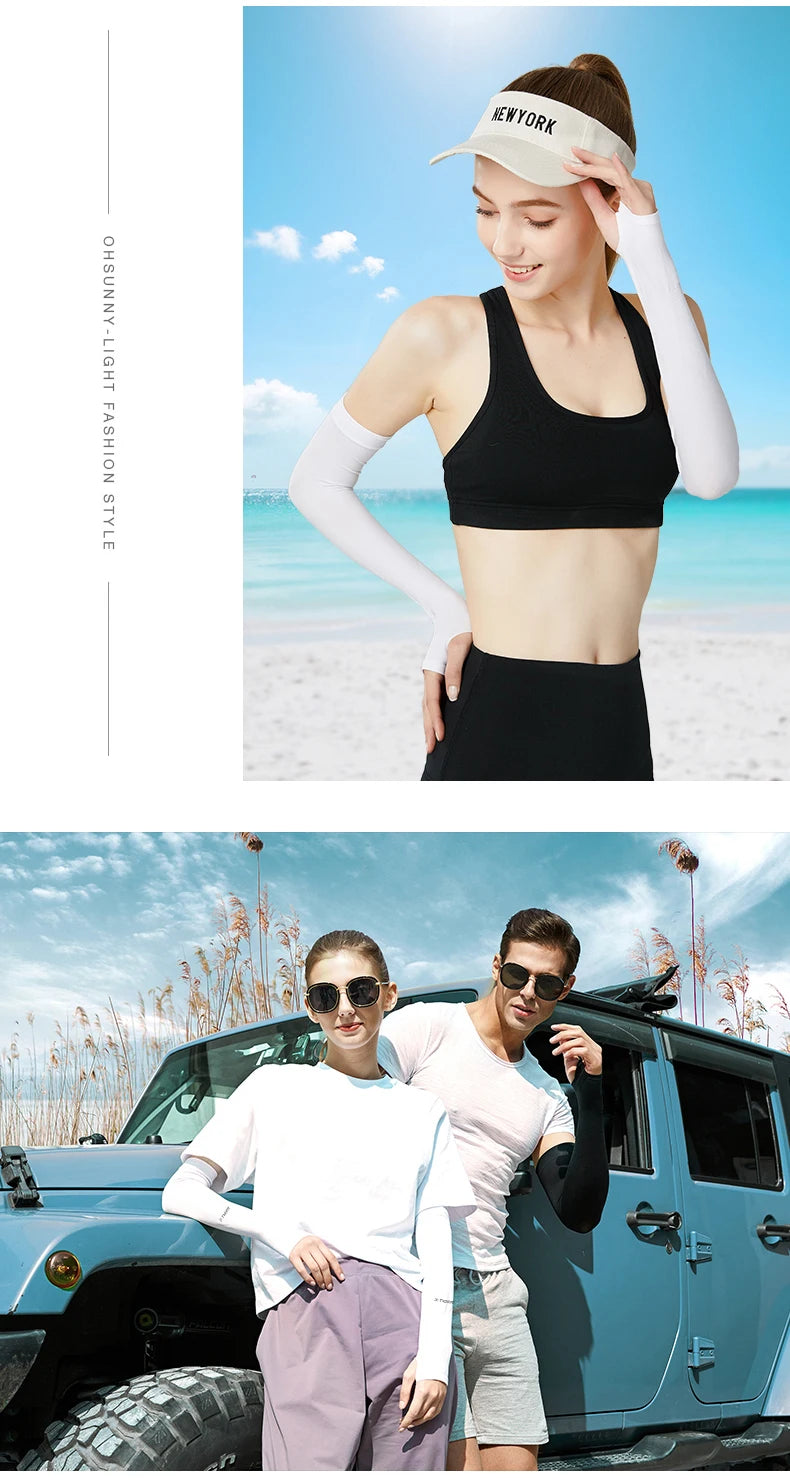Arm Sleeves and Anti-UV Sunscreen For Sporting Activities -  Running, Cycling, and Other Outdoor Sports For Men & Women