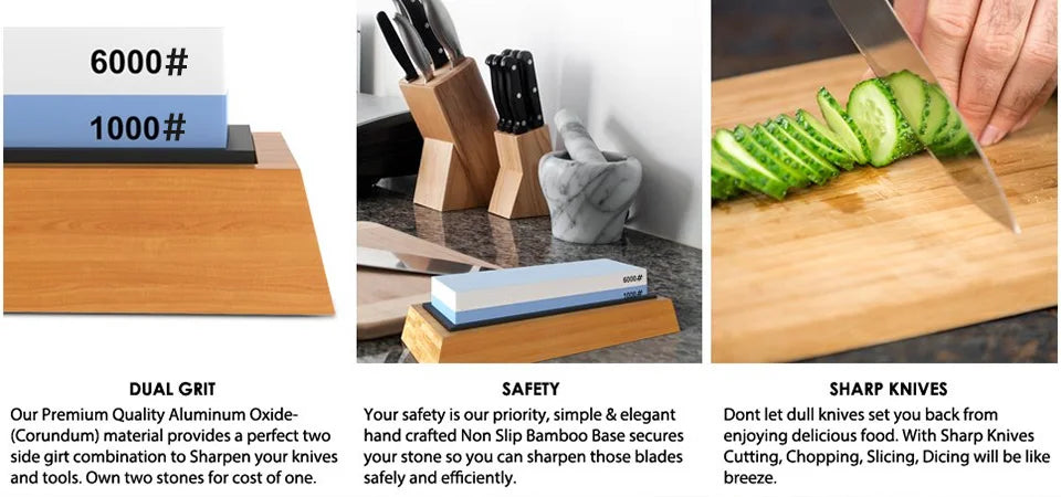 Knife Sharpener Whetstone Sharpening Stones Grinding Stone Water Stone 2 stages Whetstone Pro Kitchen Tool 240-10000 Grit