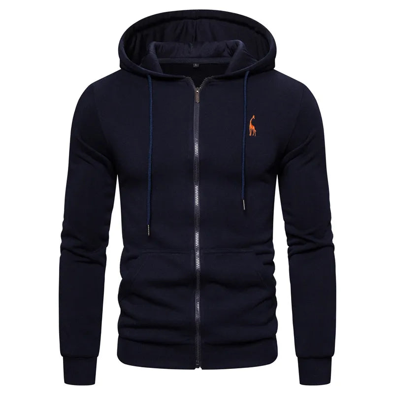 2021 neue Herbst Winter Baumwolle Hoodied Herren Sweatshirts Solide Hoody Fleece Dicken Hoodies Männer Sportswear Zipper Sweatshirts Männer