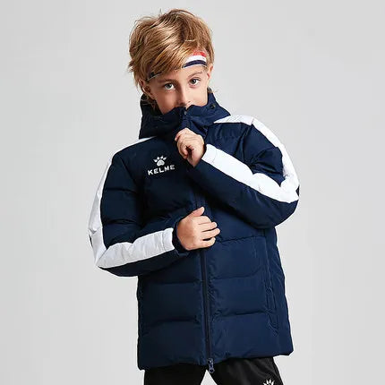 Kids Cotton Clothing Winter Long Jacket Sports Hooded Outwear Baby Children Windproof  Warm Outdoor Cotton Coat 3883405
