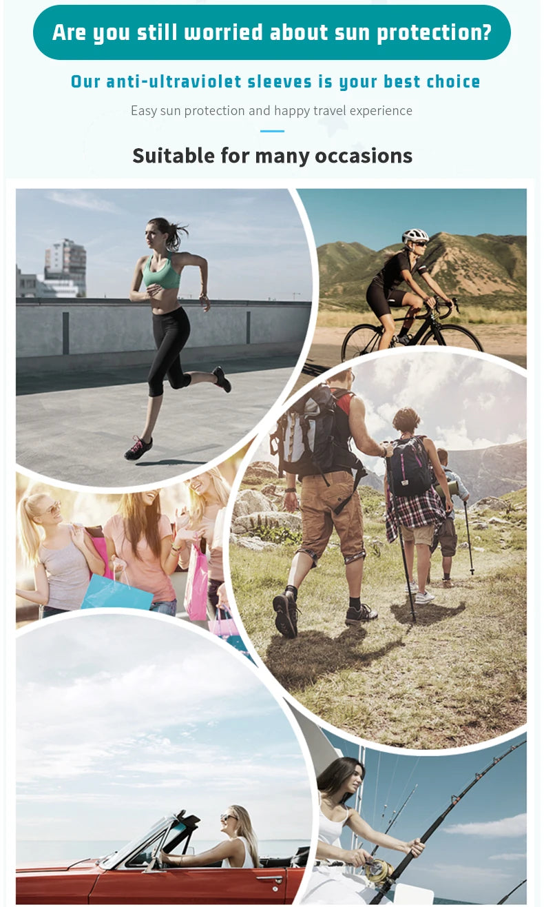 Arm Sleeves and Anti-UV Sunscreen For Sporting Activities -  Running, Cycling, and Other Outdoor Sports For Men & Women