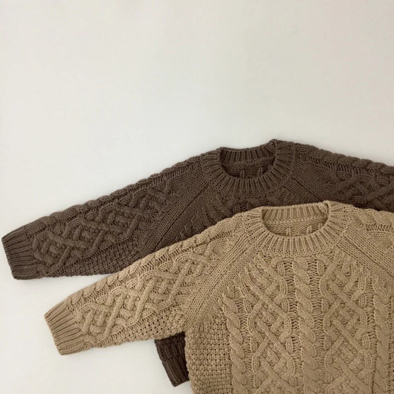 Kids Clothes Boys Sweater O Neck Classic Girls Pullover 1-7Y Unisex