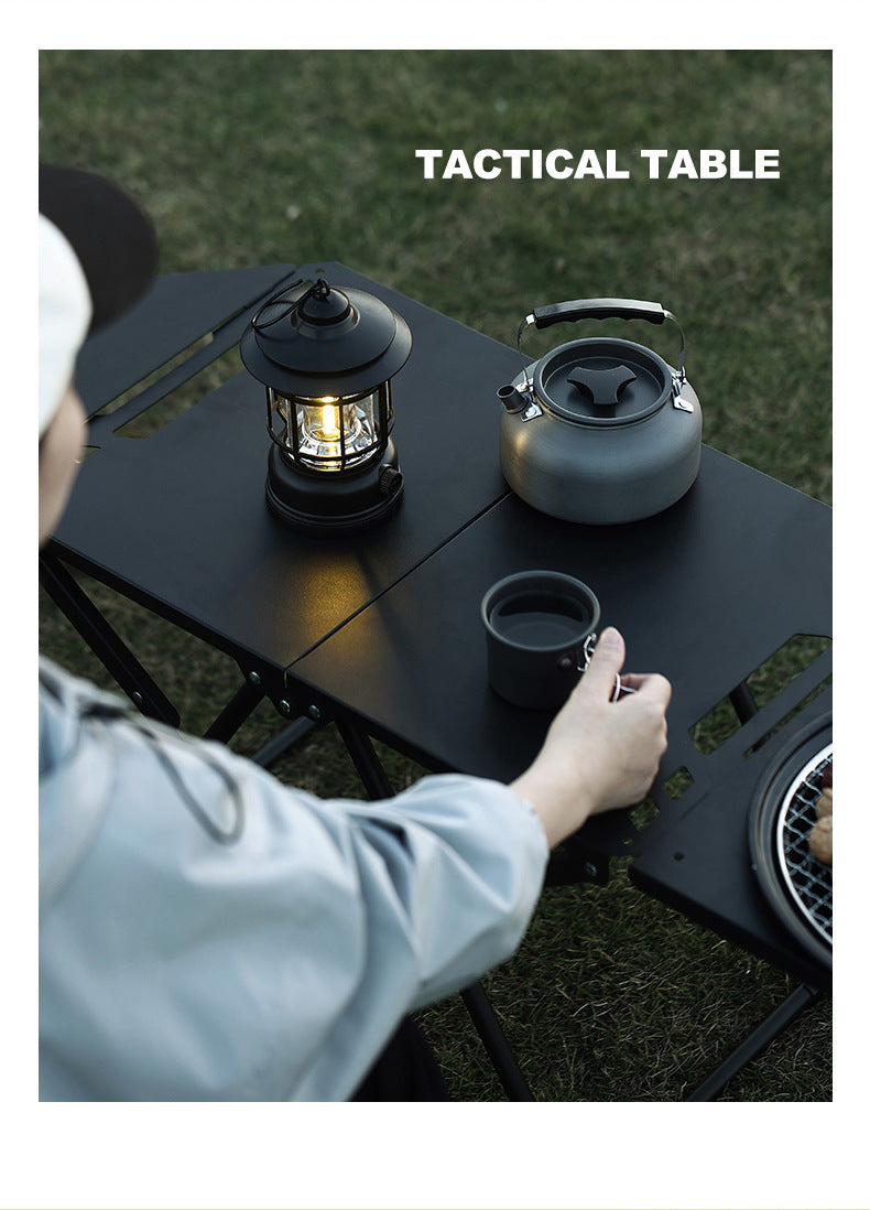 Portable Picnic Table Tactical Style Camping Table Foldable Expandable Outdoor Camping Hiking Furniture