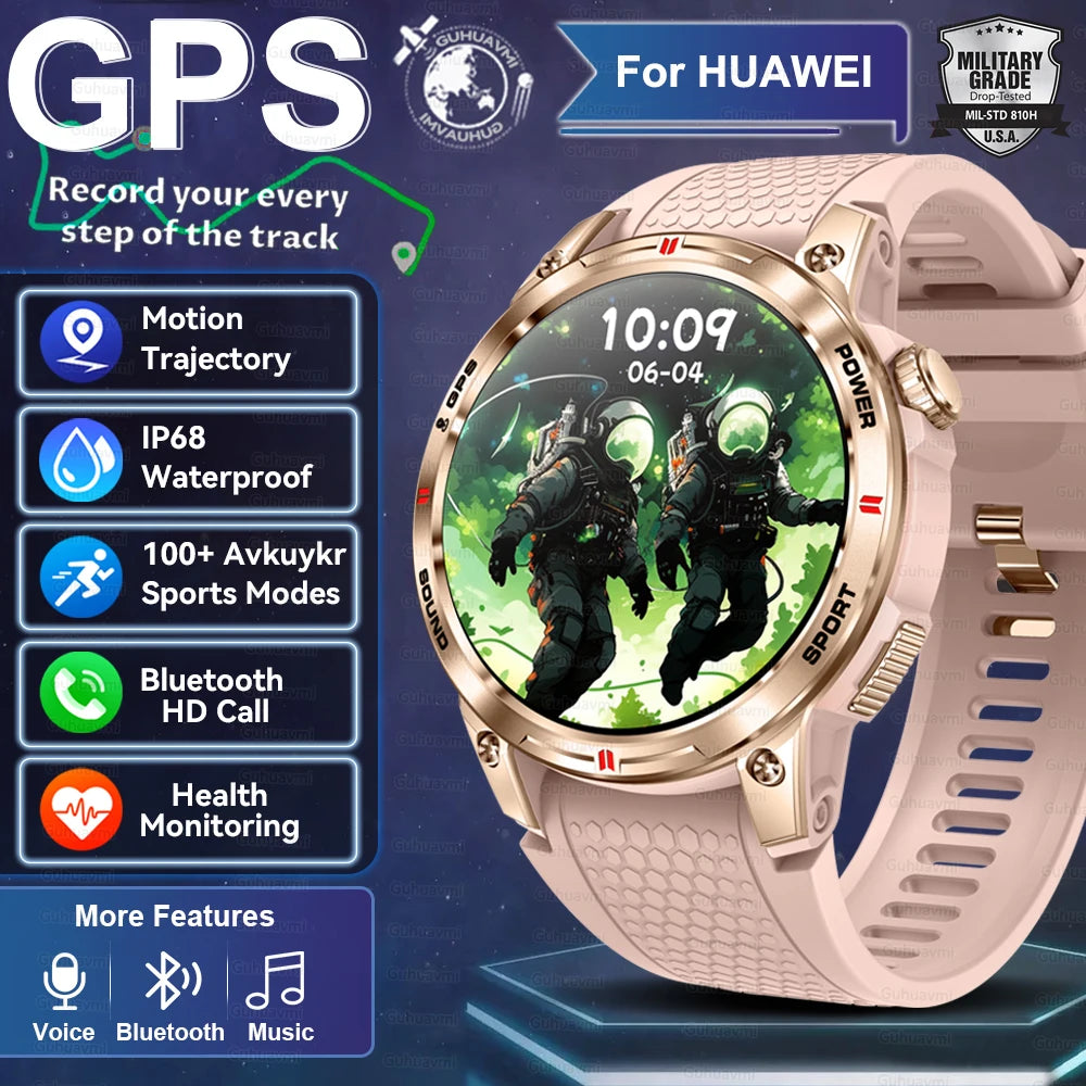 2025 New GPS Sports Smart Watch Men Waterproof Fitness Tracker Bluetooth Call 400MAH Battery Bracelet Smartwatch For Woman - Compatible with Xiaomi IOS