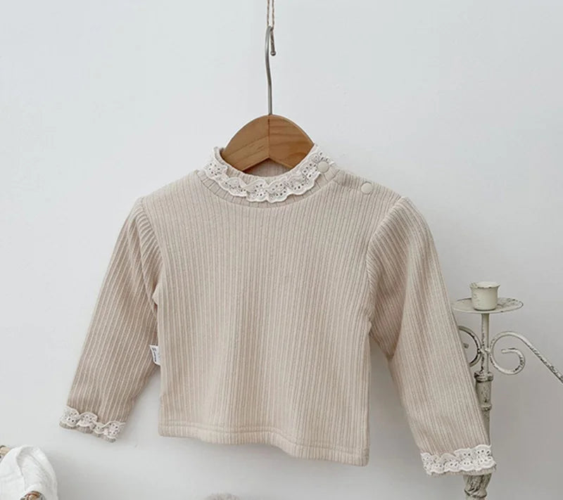 Winter Baby Blouse Infant Girls Boys Shirt Thicken Cotton Fur Lining Base Tops Unisex