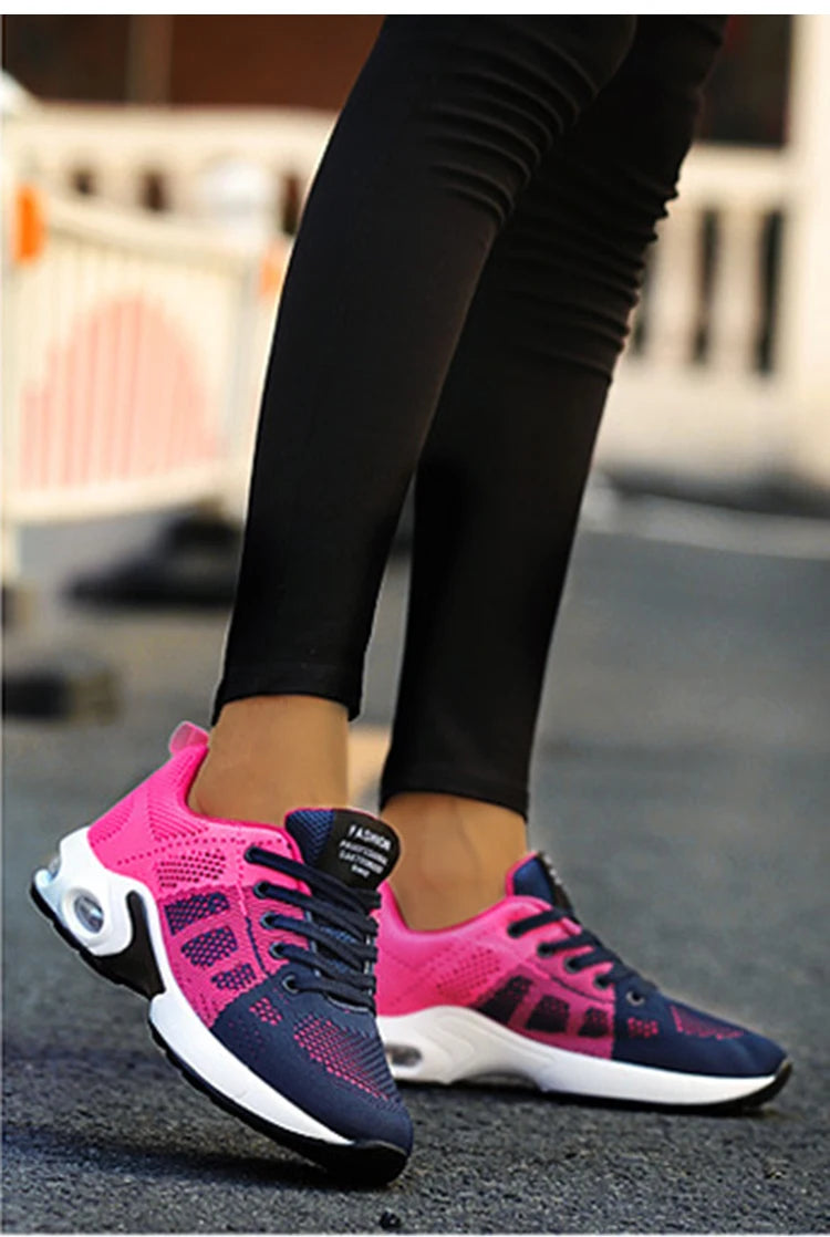 Fashion Women Sneakers Lace Up Women's Sneakers Plus Size Platform Shoes Soft Breathable Zapatillas Mujer Female Footwear