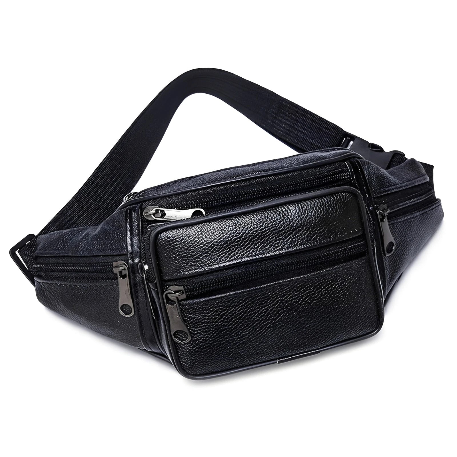 Men’s PU Leather Waist Bag – Luxury Fashion Fanny Pack & Crossbody Belt Bag for Travel & Everyday Use