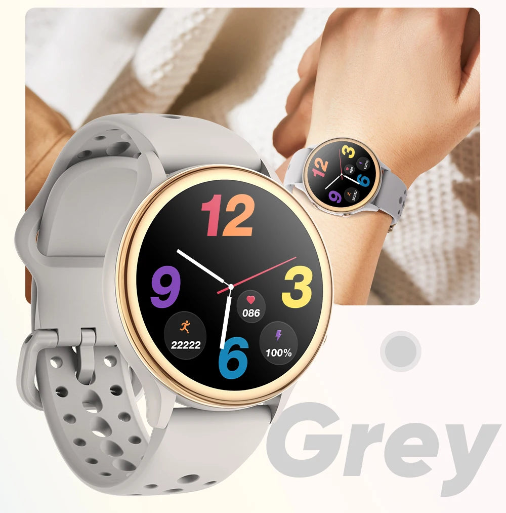 2025 Mini Smart Watch Dames 1,27-inch 360*360 AMOLED HD-scherm IP68 Waterdicht Hartslag Bloedzuurstof Smartwatch - Compatibel met HUAWEI IOS
