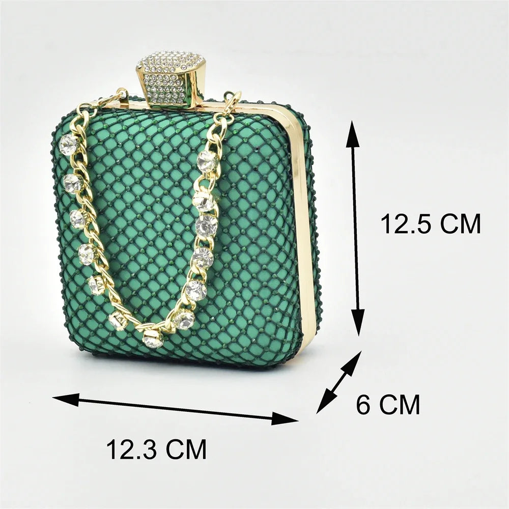 Hollow Design Trendy African Matching Shoes and Bags Italy Rhinestone Women Party Pumps for Women Elegant Wedding Shoes Bride