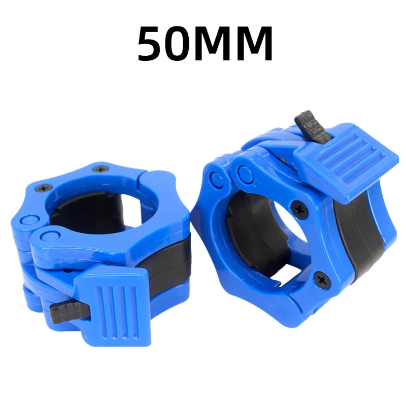 1Pair 50MM Spinlock & Collar Lock Clips For Weightlifting Bar - Quick Release Dumbbell Clamps